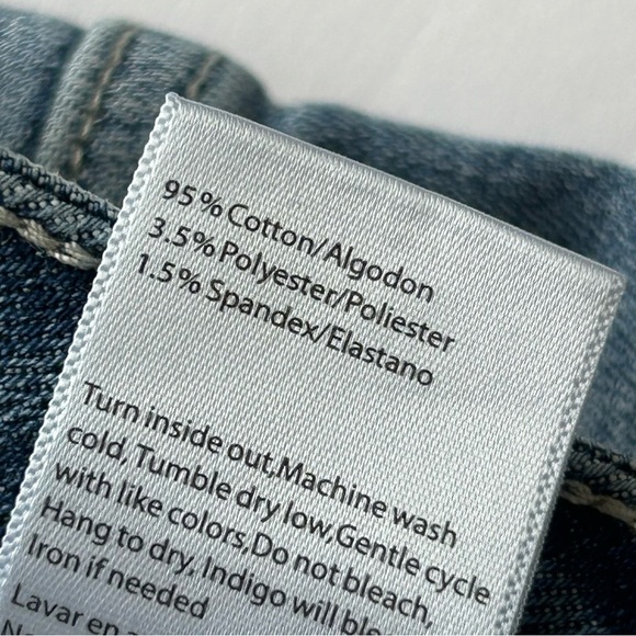 RISEN Jeans Distressed Denim Shorts Women’s 3XL Raw Hem High Rise Blue - Picture 6 of 6